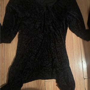 Killstar Black Velvet Burnout Tunic